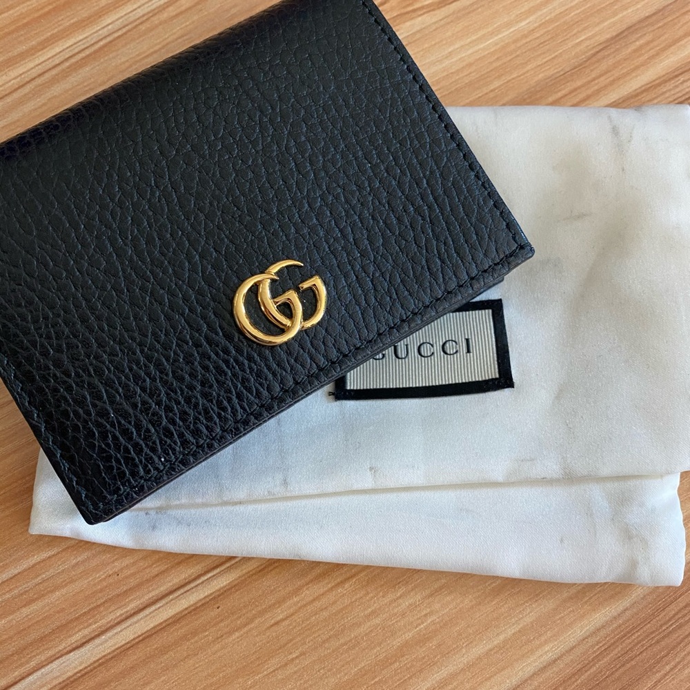 Gucci Leather Card Case Wallet
